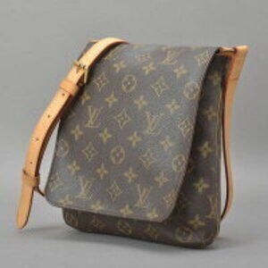 Louis Vuitton long Monogram Salsa Musette leather Leather crossbody shoulder